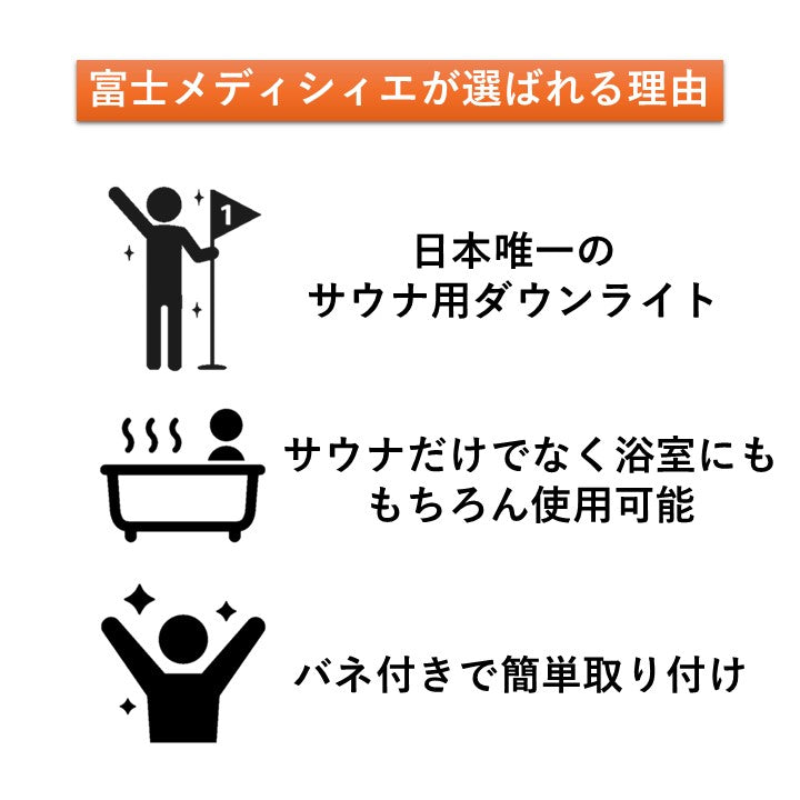 高温耐熱型サウナ用ダウンライト