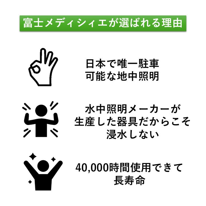 2W地中埋込型照明 3000K ケーブル0.5m付き